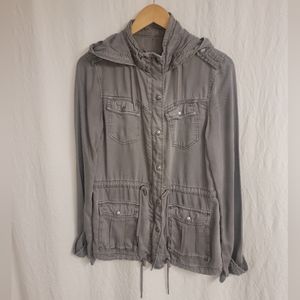 Max Jeans Gray Utility Jacket (S) - Tencel